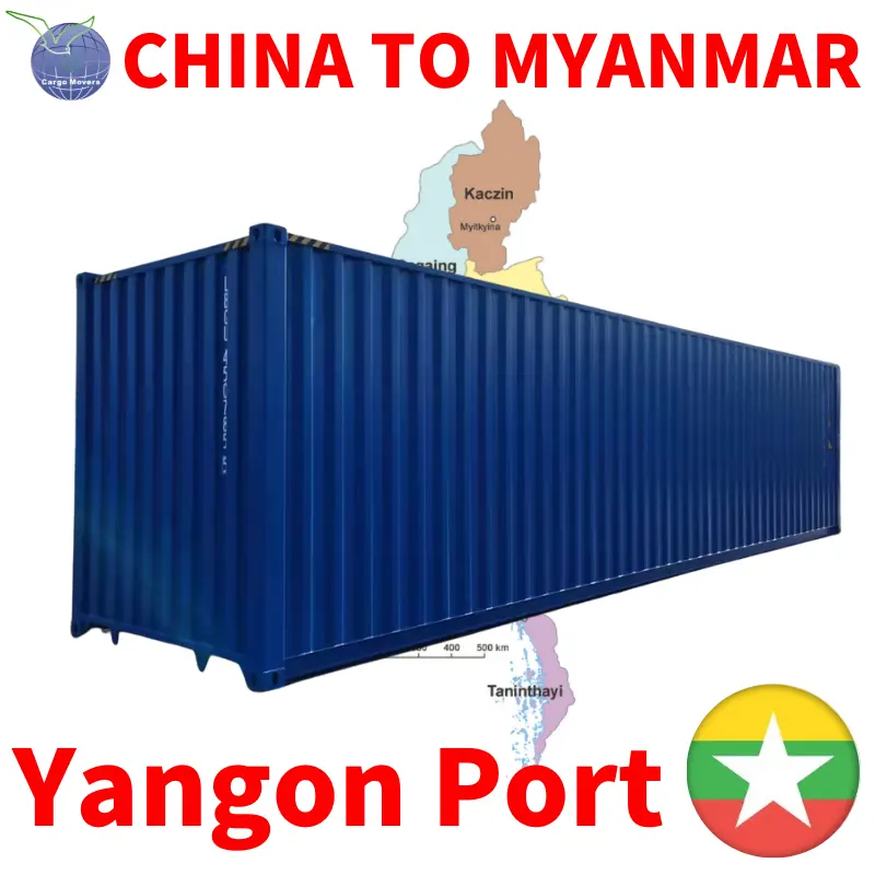 China shipping agent sea freight to Yangon Myanmar from China Shenzhen Guangzhou Xiamen Ningbo Qingdao FOB