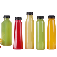 Bouteilles de boissons en PET réutilisables et jetables, lait, jus, multi-capacités, différentes tailles, bouchon à vis, impression sérigraphique, logo personnalisé JIREH