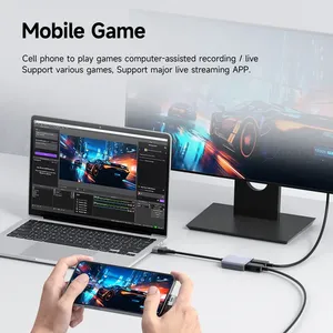 Carte de capture vidéo Hagibis compatible <span class=keywords><strong>HDMI</strong></span> vers USB A/C Carte d'enregistrement 1080P avec sortie en boucle 4K pour commutateur xbox <span class=keywords><strong>ps4</strong></span>/5 Live Streaming - Product Image 6