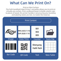 Imprimante à jet d'encre portable nouvelle génération avec code QR et date d'expiration pour les étiquettes métalliques et textiles pour le commerce de détail