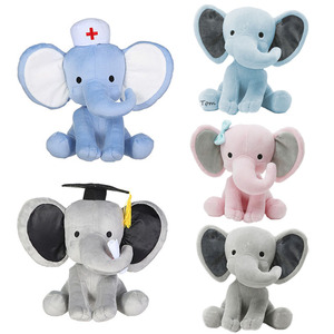 ที่กำหนดเองตุ๊กตาช้างสีฟ้าเด็กของเล่นความสะดวกสบายขายส่งบิ๊กตาของเล่นตุ๊กตายัดไส้ช้าง - Product Image 6