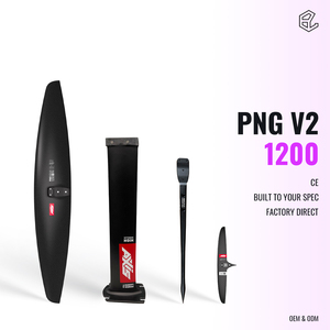 Kit de foil de pompage complet Pump Foil Set PNG V2 1200 UHM Carbon Hydrofoil PRO UHM 800 Carbon Mast pour eau plate - Product Image 3