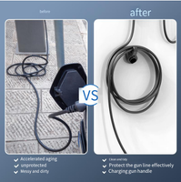 Mandzer EV Support de chargeur, étui de connecteur mural portable, organisateur de câble de voiture électrique pour station de charge de type 2 ev