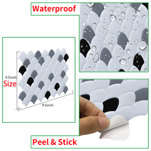 Autocollant en vinyle amovible <span class=keywords><strong>pour</strong></span> panneau mural décoratif 3D en cristal imperméable avec texture en écailles <span class=keywords><strong>de</strong></span> poisson <span class=keywords><strong>pour</strong></span> conception murale <span class=keywords><strong>de</strong></span> <span class=keywords><strong>salle</strong></span> <span class=keywords><strong>de</strong></span> <span class=keywords><strong>bain</strong></span> - Product Image 4