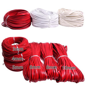 Cuerda gruesa de piel de vaca genuina con superficie pintada, capa superior de color, tira plana de piel de vaca, material tejido a mano DIY - Product Image 2