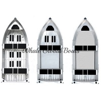 Bateau de pêche en aluminium à coque en V Petits bateaux à rames