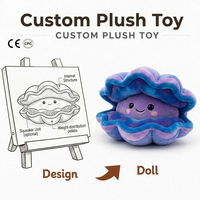 Fabrication sur mesure de jouets en peluche Poisson-clown, ensemble de peluches Récif corallien, oreillers décoratifs, poupées en peluche lestées, conception OEM ODM, MOQ