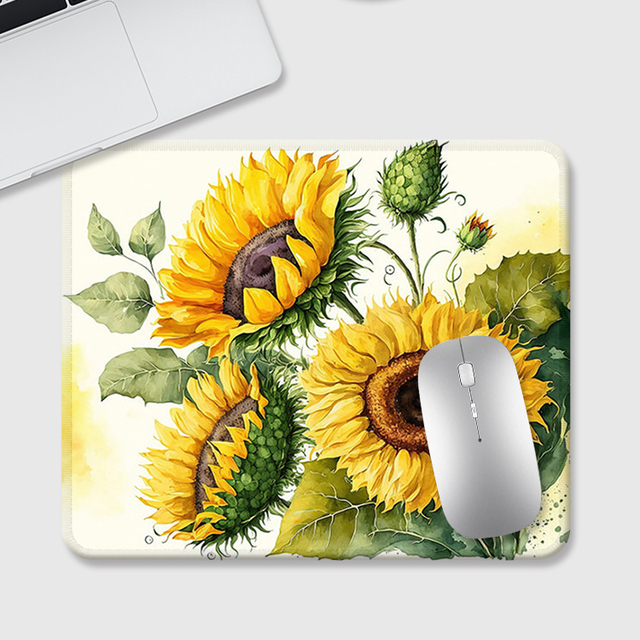 Wholesale Sunflower Anime Gaming Mouse Pads Desk Mats OEM ODM LOGO Mousepads Custom Mouse Pad