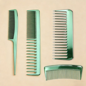 Juego de peines de carbono plateados electrochapados con logotipo personalizado, peines de cola de rata, peines de púas anchas para <span class=keywords><strong>peluquería</strong></span> - Product Image 5