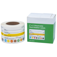 Étiquettes de cuisine codées hydrosolubles 2x3 pouces, autocollants bilingues de date de préparation et de durée de conservation pour la restauration, les restaurants et le stockage alimentaire