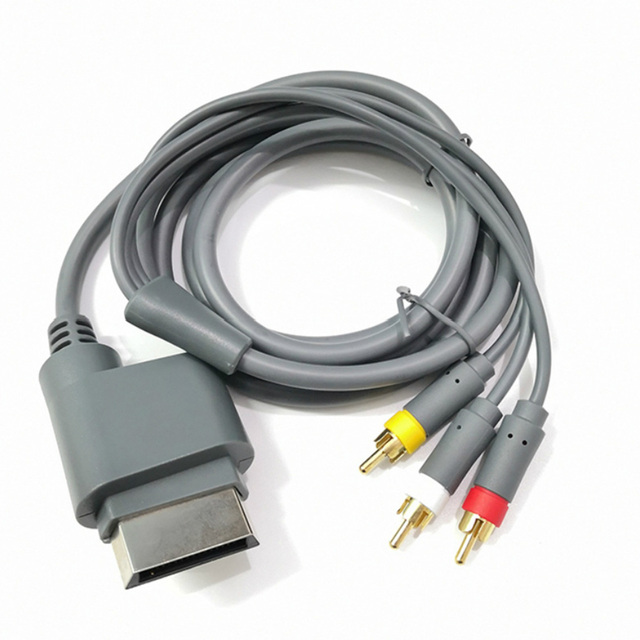 3RCA HD TV Component Composite Cable AV Adapter Cable HD Audio and Video Cable 1.8M for Microsoft X-box 360/360 Slim