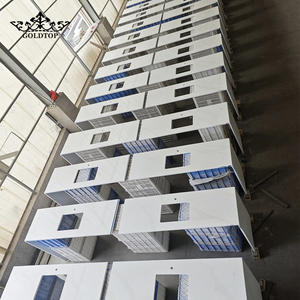 5059ขัดเงาหรูหรา Goltops calacatta Paris เคาน์เตอร์ควอทซ์และท็อปส์ซูโต๊ะพื้นผิวที่ทันสมัยพรีเมี่ยมสำหรับห้องครัวและห้องน้ำ - Product Image 1