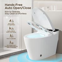 WC intelligent automatique monobloc avec chasse d'eau électrique et bidet intégré pour salle de bain moderne et hôtelière