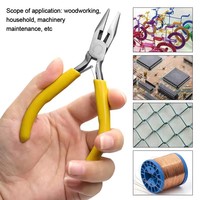 Kit d'outils et d'équipements de pinces à bijoux compactes et faciles à manipuler avec pince à fil coupant à nez rond à longue aiguille