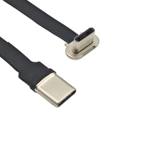 Cable USB 2.0 de Cobre Puro, Tipo C Macho, Recto, Flexible, Interconexión Circular, Ángulo Recto de 90 Grados, para Dispositivos Digitales 3C
