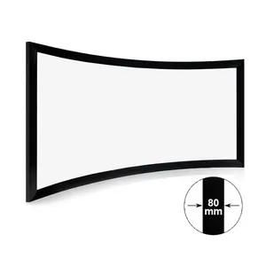 XYSCREEN 250 inch wide view wall mount cinema screen curved frame projector screen