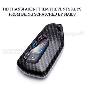 Gel Car Key Cover for Volkswagen Golf 8 Mk8 2020 Skoda Octavia 3 Buttons Smart Keyless Remote <b>Control</b> Cases Keychain <b>Holder</b> - Product Image 3