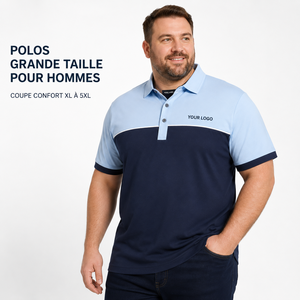 Polos Grande Taille pour Hommes, Polo de Golf de Luxe Personnalisé, Taille Plus, Color Block, Logo Personnalisé, Fabrication sur Commande, Fabricant - Product Image 2
