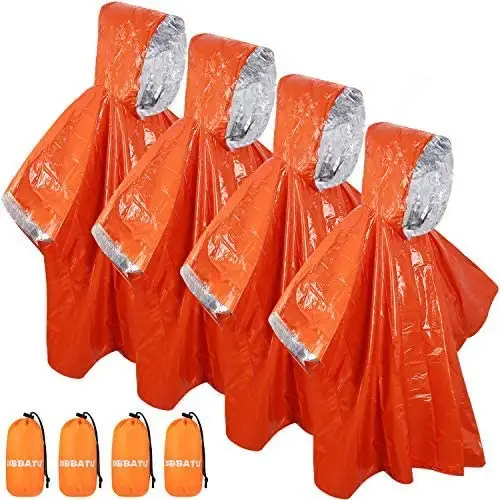 Amazon Out Sell Emergency Blanket Lightweight Waterproof Thermal Gear Raincoat Survival Equipment for Outdoor Activity