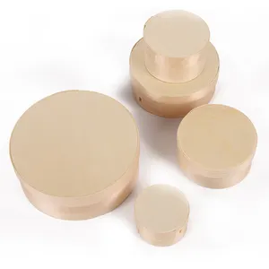 Restaurant Takeaway Food Container Packaging Bakery Pastry Disposable Wooden Container With Lid