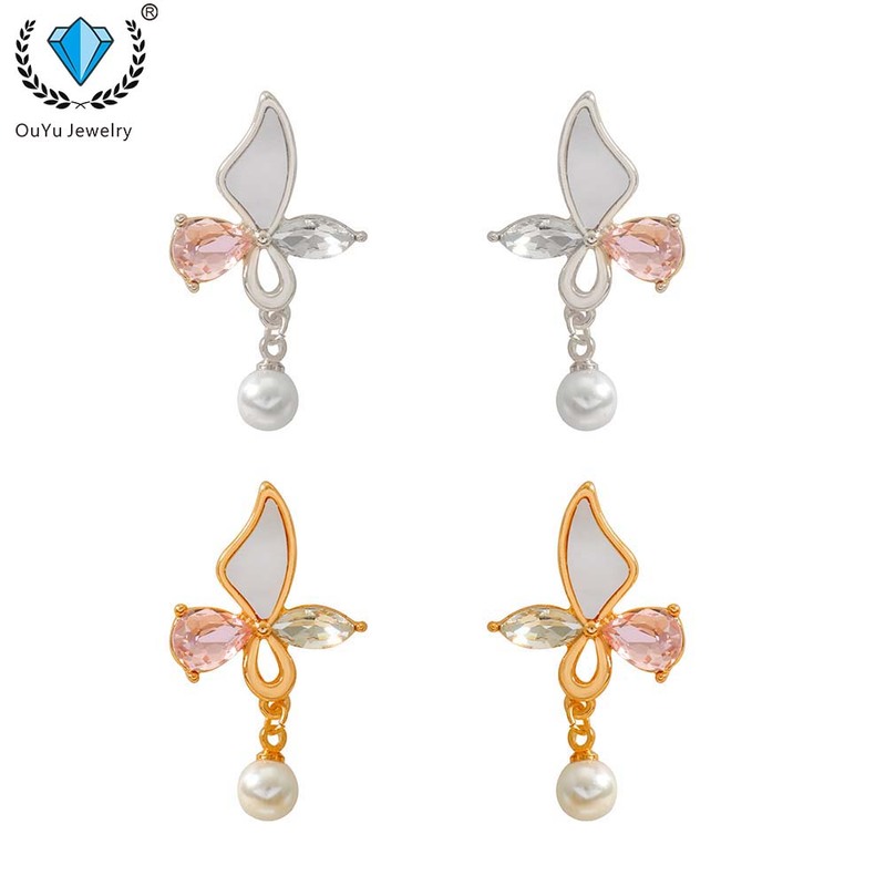 Earrings Fashion Irregular Geometric Alloy Pearl