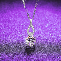 Colliers tendance pour femmes, best-sellers, minimalistes, en argent 925, avec moissanite colorée de 1 carat, taille ronde, qualité VVS, certifiée GRA