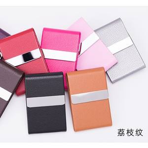 ซองใส่บัตรธุรกิจหนัง PU แบบกำหนดเอง ซองใส่บัตรชื่อ ซองใส่บัตรแบบบางพร้อมช่องใส่บัตรโลหะและฝาปิดแม่เหล็ก - Product Image 3