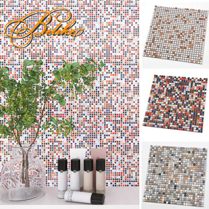 Carreau mural élégant et minimaliste en mosaïque de céramique Chic Tessera Backspace Design Rainbow Pattern Accent Home Decor Interior Walls - Product Image 1