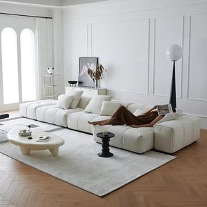ज़ायशाइन आधुनिक लक्जरी सफेद मखमली लिविंग रूम सोफा सेट मॉड्यूलर <span class=keywords><strong>3</strong></span>-सीटर मुक्त संयोजन अपार्टमेंट विला एल-आकार सोफा - Product Image 3