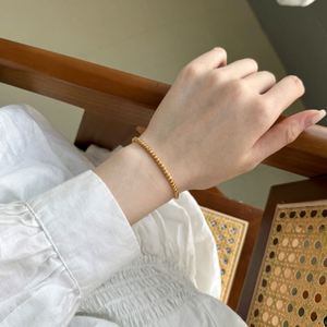 Dylam Exquisite Fine Jewelry 925 Sterling Silver Rhodium 18K Gold Plated Circle Bead <b>Beaded</b> <b>Bracelets</b> for Women - Product Image 2