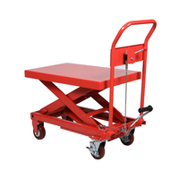Chariot élévateur à ciseaux mobile, plateforme de levage hydraulique manuelle pour la manutention des matériaux en entrepôt et atelier
