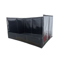 Barrière de toilette pliable pour chien, style plateau, en tissu maillé imperméable facile à nettoyer, pour usage extérieur