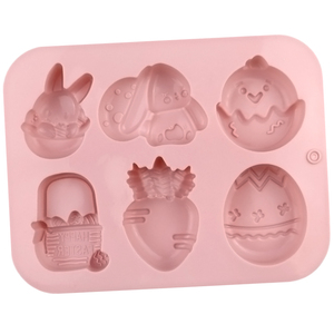 Moule en silicone pour gâteaux, savons et bougies, réutilisable, pour la Pâques, en forme d'œuf, de lapin et de panier, pour la fabrication artisanale DIY - Product Image 4