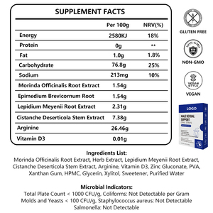 OEM ODM Meilleures ventes Marque privée Supplément naturel végétalien pour l'amélioration masculine, stimulant énergétique rapide, en bandes orales à dissolution rapide - Product Image 2