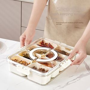 กล่องขนมทรงสี่เหลี่ยมพร้อมฝาปิดแบบมีหูหิ้ว พับเก็บได้ ใช้จัดระเบียบในตู้เย็น สำหรับใส่ผัก ขนม ของว่าง สำหรับงานปาร์ตี้ ท่องเที่ยว ปิกนิก ใช้จัดระเบียบอาหาร - Product Image 4