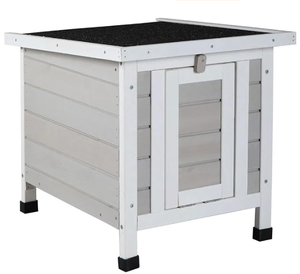 Caseta <span class=keywords><strong>de</strong></span> <span class=keywords><strong>Madera</strong></span> para Mascotas Pequeñas, Casa para <span class=keywords><strong>Conejos</strong></span> <span class=keywords><strong>de</strong></span> Interior y Exterior con Techo Abatible, Puerta con Rampa Bloqueable, Resistente a la Intemperie, <span class=keywords><strong>Madera</strong></span> <span class=keywords><strong>de</strong></span> Abeto - Product Image 4
