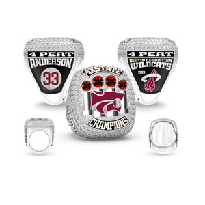 Anillo de campeón de lucha libre personalizado para niños, joyería de latón con piedras preciosas de estilo religioso, premio de equipo deportivo a la moda - Product Image 1