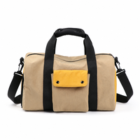 Sac de voyage en nylon imperméable pour vêtements, design en forme de baril, grande capacité, coutures renforcées, pour femmes et hommes