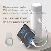 Petite lampe de lecture de Table, lanterne d'extérieur, lampe de poche pliable LED, lampe de bureau avec Port de charge USB
