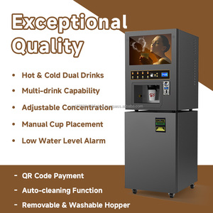 Distributeur automatique de café, thé au lait, jus et lait de soja, compatible avec l'eau en bouteille/purifiée, vente directe usine, pour hôtels - Product Image 3