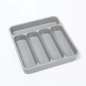 Organisateur de tiroir de <span class=keywords><strong>cuisine</strong></span> multifonctionnel : plateau de rangement pour couverts, porte-couteaux, boîtes à lunch et compartiments de séparation - Product Image 5