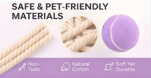 Nouveauté 2026 : Balle de tennis interactive pour animaux de compagnie, jouet à mâcher en caoutchouc pour nettoyer les dents, jouet à tirer pour chien, jouet en corde pour chien - Product Image 4