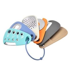 6pcs/Set Portable Stainless Steel Grater Set Stackable with Storage <b>Ring</b> Grinder Tool Household Pizza <b>Cutter</b> Vanilla - Product Image 2