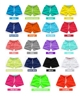 Pantalones cortos de baño de secado rápido de poliéster 100% para hombre, pantalones cortos informales con cintura elástica para la playa, protección solar, características impermeables sólidas - Product Image 6