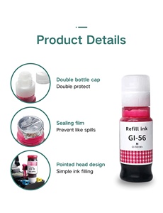 Goosam GI56 GI-56 à base d'eau d'<span class=keywords><strong>encre</strong></span> pigmentée pour imprimante <span class=keywords><strong>Canon</strong></span> MAXIFY GX7050 <span class=keywords><strong>GX6050</strong></span> GX5050 - Product Image 2