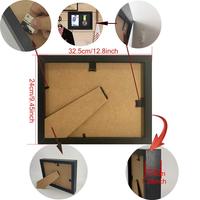 Montage mural Protection UV grande armoire verrouillable en bois broche médaille militaire ombre boîte vitrine Animal tissu cadre Photo pour