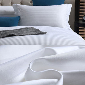 Hotel Oeko-Tex Standard 100 Juego <span class=keywords><strong>de</strong></span> <span class=keywords><strong>cama</strong></span> Algodón puro 3cm Rayas <span class=keywords><strong>Funda</strong></span> nórdica, <span class=keywords><strong>funda</strong></span> <span class=keywords><strong>de</strong></span> almohada y sábana Juego <span class=keywords><strong>de</strong></span> 4 piezas - Product Image 4