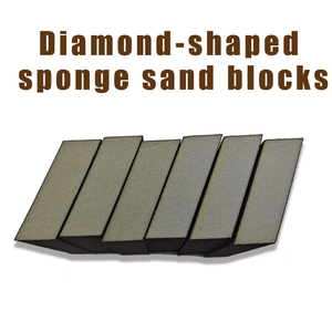 บล็อกฟองน้ำขัดเงาแบบสองด้าน บล็อกฟองน้ำขัดเงาแบบมุมเอียง สำหรับขัดมุมรูปทรงเพชร รูปทรงสี่เหลี่ยมคางหมู และรูปทรงสี่เหลี่ยมขนาน - Product Image 2