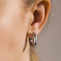 Boucles d'oreilles créoles en acier inoxydable de couleur or pour femmes, petits anneaux d'oreille simples à cercle rond Huggies, accessoires Steampunk Offre Spéciale