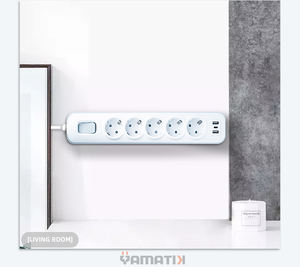 EU Standard Tabletop Power <b>Socket</b> 16A Overload Protection Office <b>Extension</b> <b>Plug</b> Wholesale - Product Image 4